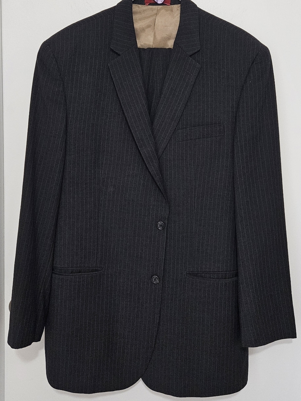 IZOD Men's Black Pinstripe‎ Suit